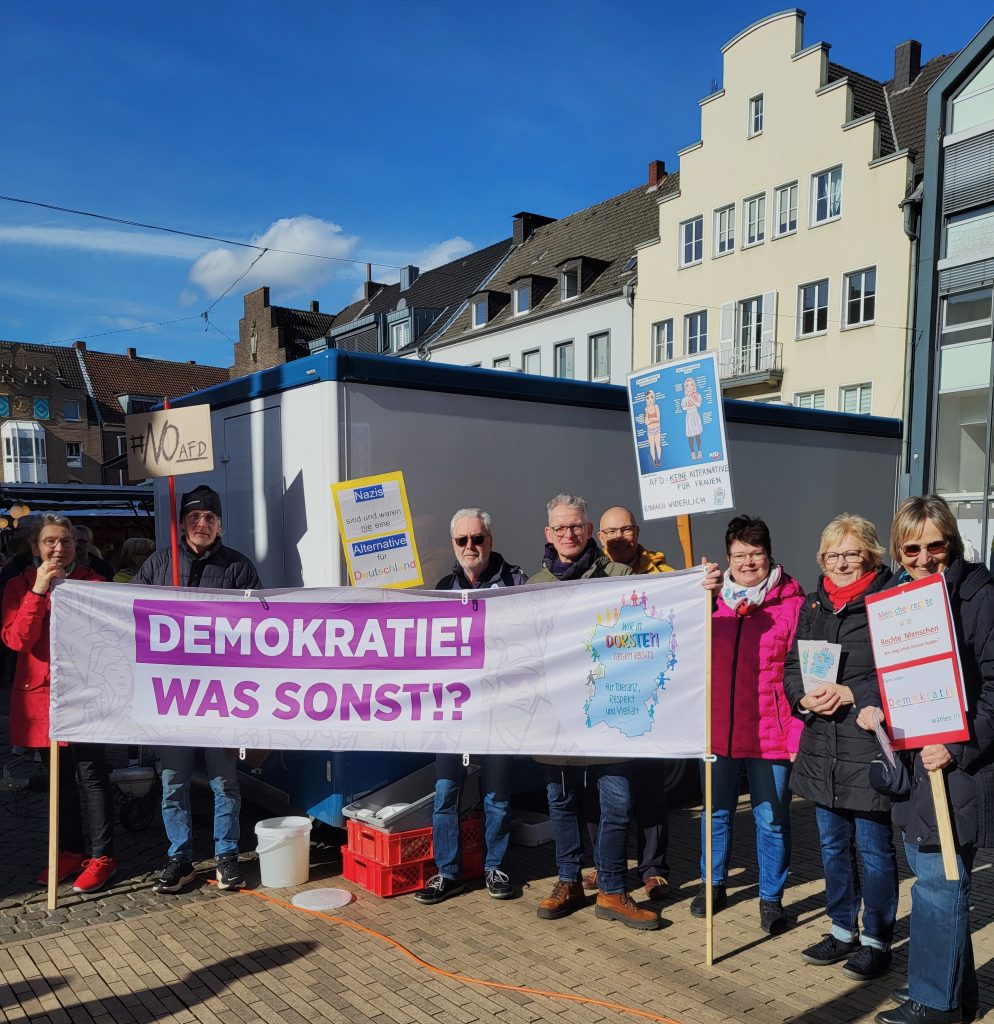 Das Bündnis „Wir in Dorsten gegen Rechts“ plant die nächste Aktion am 6. April auf dem Marktplatz.